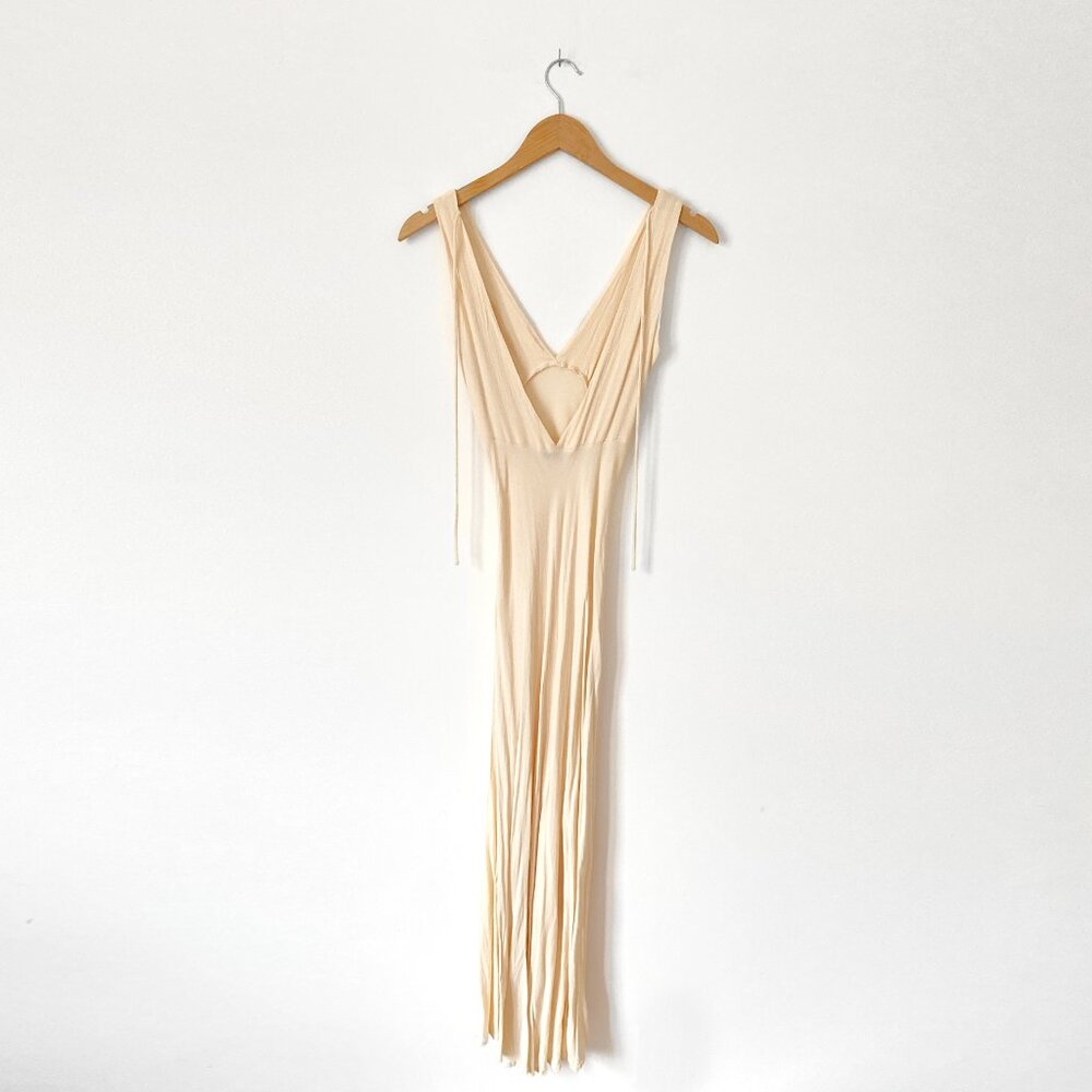 VRG GRL Postcards From Italy Bias Cut Midi Dress // Cream Size AU 6 / US XS/ S - Picture 4 of 5